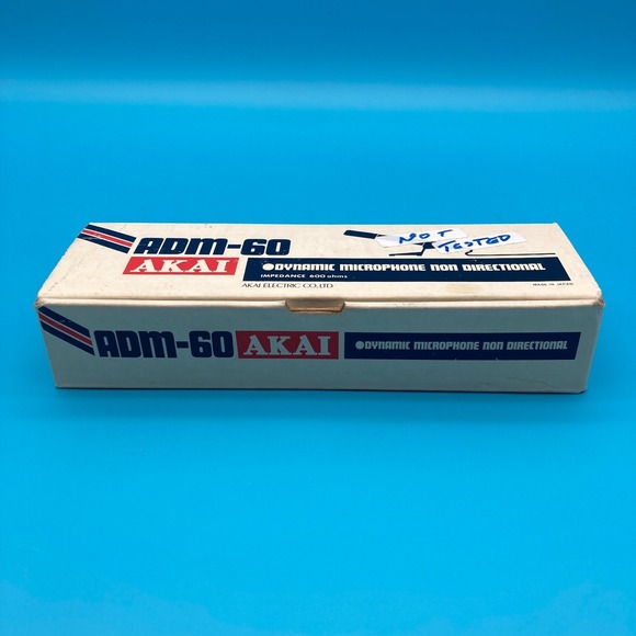 Vintage Akai ADM-60 Dynamic Microphone with Original Box & Clip - Picture 6 of 8